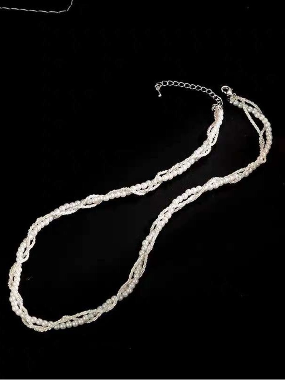 Delicate White Pearl Twist Necklace - Women Jewelry